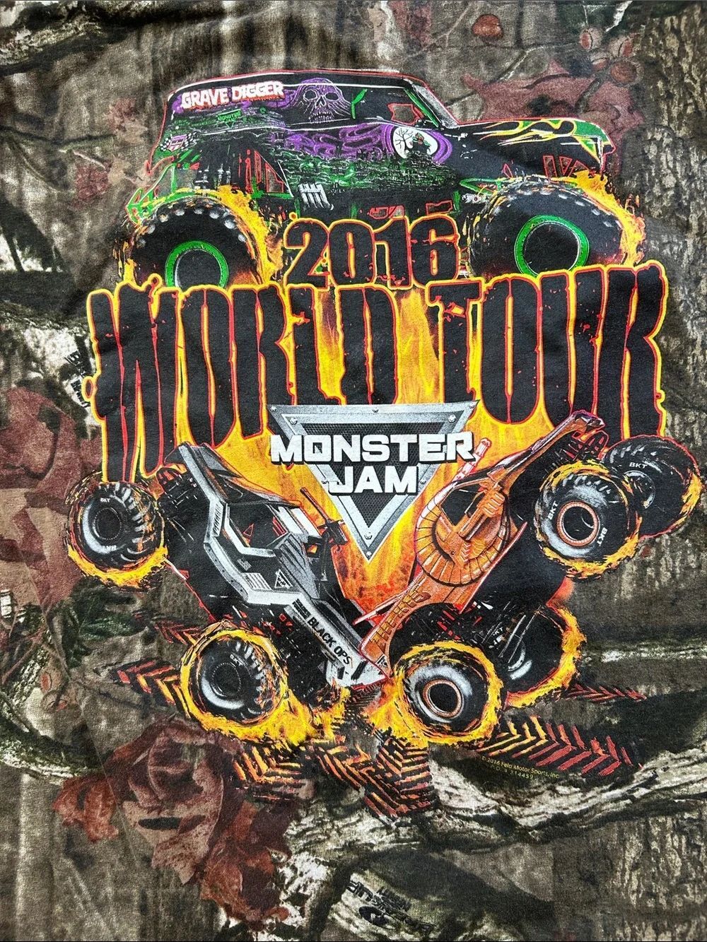 2016 World Tour Camo Short Sleeve Tee - Brown/Green - Picture 2 of 7